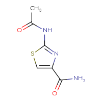 Chemical structure of 2-acetamido-1,3-thiazole-4-carboxamide - CSSB00011273650