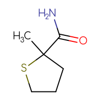 Chemical structure of 2-methylthiolane-2-carboxamide - CSSB00012840835
