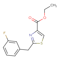 Chemical structure of ethyl 2-[(3-fluorophenyl)methyl]-1,3-thiazole-4-carboxylate - CSSB00001746646