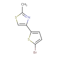 Chemical structure of 4-(5-bromothiophen-2-yl)-2-methyl-1,3-thiazole - CSSB00000169040