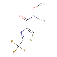 Chemical structure of N-methoxy-N-methyl-2-(trifluoromethyl)-1,3-thiazole-4-carboxamide - CSSB00157704259