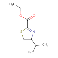 Chemical structure of ethyl 4-(propan-2-yl)-1,3-thiazole-2-carboxylate - CSSB00011468580