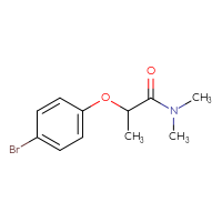 Chemical structure of 2-(4-bromophenoxy)-N,N-dimethylpropanamide - CSSB00000159473