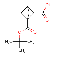 Chemical structure of 1-[(tert-butoxy)carbonyl]bicyclo[1.1.1]pentane-2-carboxylic acid - CSSB21408708039