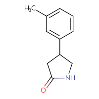 Chemical structure of 4-(3-methylphenyl)pyrrolidin-2-one - CSSB00000700745