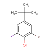 Chemical structure of 2-bromo-4-tert-butyl-6-iodophenol - CSSB14923282406