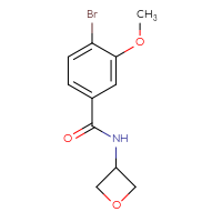 Chemical structure of 4-bromo-3-methoxy-N-(oxetan-3-yl)benzamide - CSSB00067020196