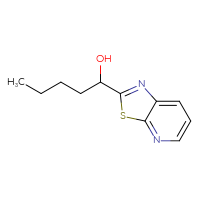 Chemical structure of 1-{[1,3]thiazolo[5,4-b]pyridin-2-yl}pentan-1-ol - CSSB00112621347
