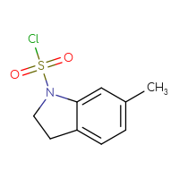 Chemical structure of 6-methyl-2,3-dihydro-1H-indole-1-sulfonyl chloride - CSSB00010969452
