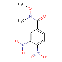 Chemical structure of N-methoxy-N-methyl-3,4-dinitrobenzamide - CSSB19256497245