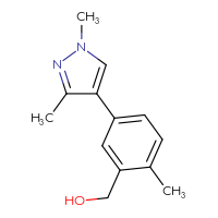 Chemical structure of [5-(1,3-dimethyl-1H-pyrazol-4-yl)-2-methylphenyl]methanol - CSSB00070541243