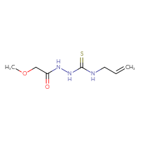 Chemical structure of 2-methoxy-N-{[(prop-2-en-1-yl)carbamothioyl]amino}acetamide - CSSB00000003232