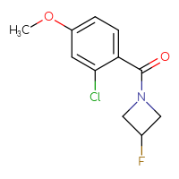 Chemical structure of 1-(2-chloro-4-methoxybenzoyl)-3-fluoroazetidine - CSSB00069447745