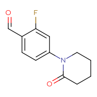 Chemical structure of 2-fluoro-4-(2-oxopiperidin-1-yl)benzaldehyde - CSSB00020651493