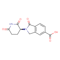 Chemical structure of 2-[(3S)-2,6-dioxopiperidin-3-yl]-1-oxo-2,3-dihydro-1H-isoindole-5-carboxylic acid - CSSB21440076617