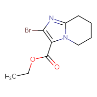 Chemical structure of ethyl 2-bromo-5H,6H,7H,8H-imidazo[1,2-a]pyridine-3-carboxylate - CSSB00020949147