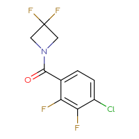 Chemical structure of 1-(4-chloro-2,3-difluorobenzoyl)-3,3-difluoroazetidine - CSSB01047408629