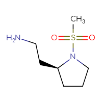 Chemical structure of 2-[(2S)-1-methanesulfonylpyrrolidin-2-yl]ethan-1-amine - CSSB00135512825