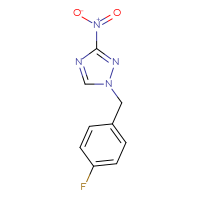 Chemical structure of 1-[(4-fluorophenyl)methyl]-3-nitro-1H-1,2,4-triazole - CSSB00000052050