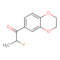 Chemical structure of 1-(2,3-dihydro-1,4-benzodioxin-6-yl)-2-fluoropropan-1-one - CSSB21103686572