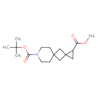 Chemical structure of 8-tert-butyl 1-methyl 8-azadispiro[2.1.5⁵.1³]undecane-1,8-dicarboxylate - CSSB20753244633