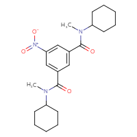 Chemical structure of N1,N3-dicyclohexyl-N1,N3-dimethyl-5-nitrobenzene-1,3-dicarboxamide - CSSB00047393771