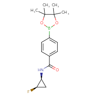 Chemical structure of N-[(1S,2R)-2-fluorocyclopropyl]-4-(4,4,5,5-tetramethyl-1,3,2-dioxaborolan-2-yl)benzamide - CSSB06662034390