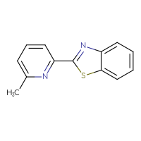Chemical structure of 2-(6-methylpyridin-2-yl)-1,3-benzothiazole - CSSB05590479051