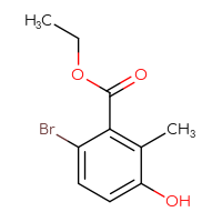 Chemical structure of ethyl 6-bromo-3-hydroxy-2-methylbenzoate - CSSB00135187166
