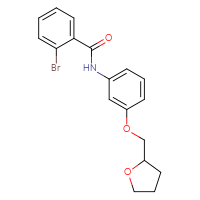 Chemical structure of 2-bromo-N-{3-[(oxolan-2-yl)methoxy]phenyl}benzamide - CSSB00020577728