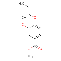 Chemical structure of methyl 3-methoxy-4-propoxybenzoate - CSSB00103337844
