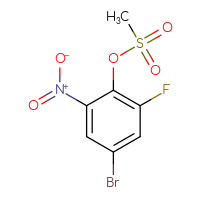 Chemical structure of 4-bromo-2-fluoro-6-nitrophenyl methanesulfonate - CSSB03439722088