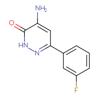 Chemical structure of 4-amino-6-(3-fluorophenyl)-2,3-dihydropyridazin-3-one - CSSB00020881710