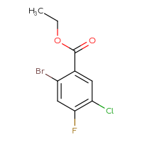 Chemical structure of ethyl 2-bromo-5-chloro-4-fluorobenzoate - CSSB00012921564