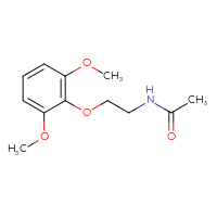 Chemical structure of N-[2-(2,6-dimethoxyphenoxy)ethyl]acetamide - CSSB00020600887