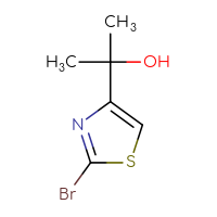 Chemical structure of 2-(2-bromo-1,3-thiazol-4-yl)propan-2-ol - CSSB00103088708