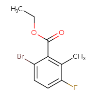 Chemical structure of ethyl 6-bromo-3-fluoro-2-methylbenzoate - CSSB00015451886