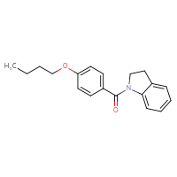Chemical structure of 1-(4-butoxybenzoyl)-2,3-dihydro-1H-indole - CSSB00047018897