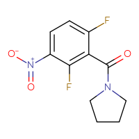 Chemical structure of 1-(2,6-difluoro-3-nitrobenzoyl)pyrrolidine - CSSB00003842226