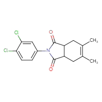 Chemical structure of 2-(3,4-dichlorophenyl)-5,6-dimethyl-2,3,3a,4,7,7a-hexahydro-1H-isoindole-1,3-dione - CSSB00121720508