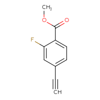Chemical structure of methyl 4-ethynyl-2-fluorobenzoate - CSSB00015996691