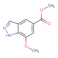 Chemical structure of methyl 7-methoxy-1H-indazole-5-carboxylate - CSSB00010762476