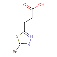 Chemical structure of 3-(5-bromo-1,3,4-thiadiazol-2-yl)propanoic acid - CSSB00020718042