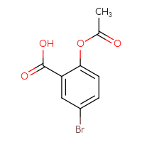 Chemical structure of 2-(acetyloxy)-5-bromobenzoic acid - CSSB00009996594