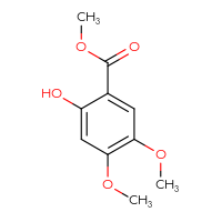 Chemical structure of methyl 2-hydroxy-4,5-dimethoxybenzoate - CSSB00000060464