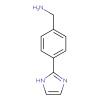 Chemical structure of 1-[4-(1H-imidazol-2-yl)phenyl]methanamine - CSSB00012000913