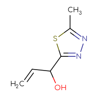 Chemical structure of 1-(5-methyl-1,3,4-thiadiazol-2-yl)prop-2-en-1-ol - CSSB14810807998