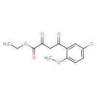 Chemical structure of ethyl 4-(5-chloro-2-methoxyphenyl)-2,4-dioxobutanoate - CSSB02531763233