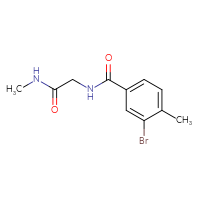 Chemical structure of 2-[(3-bromo-4-methylphenyl)formamido]-N-methylacetamide - CSSB00012577484