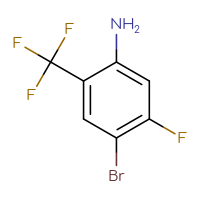 Chemical structure of 4-bromo-5-fluoro-2-(trifluoromethyl)aniline - CSSB00016177440